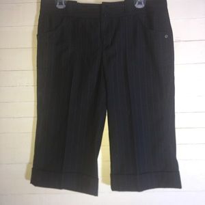DKNY Black Bermuda Shorts Cuffed